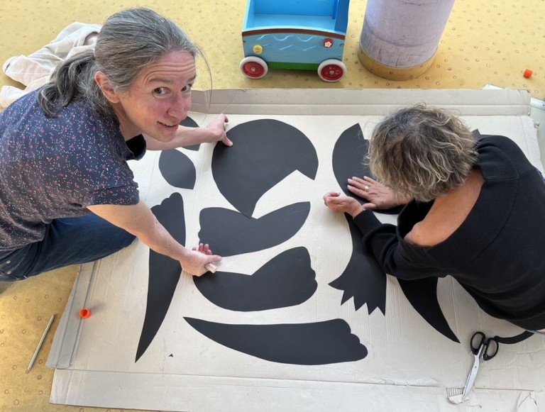 Avant la Fête ... commission déco et signalétique au Centre de l'Enfance